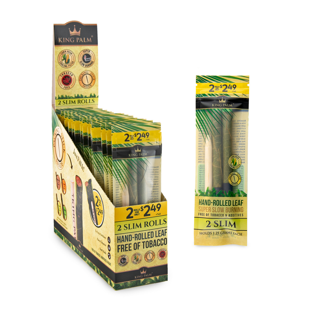 King Palm Slim Cones Display 20CT (PrePriced), thc, , dry herb, flower